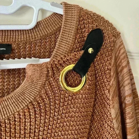 INC Caramel Layered Sweater Women’s size medium - Picture 5 of 11